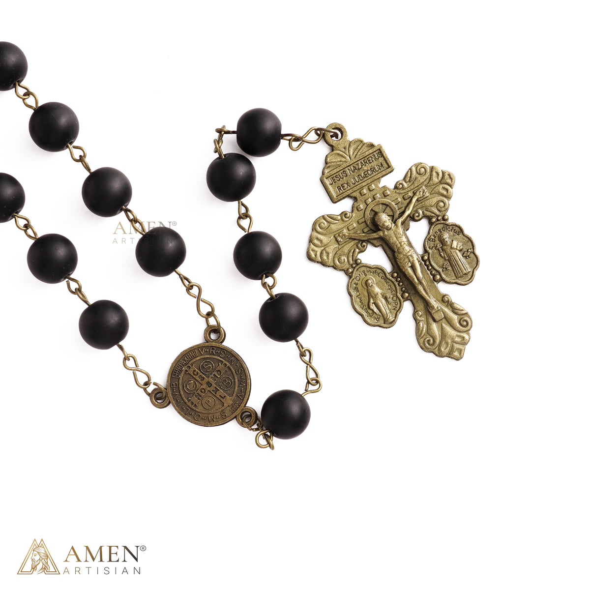 Black Agate Catholic Rosary