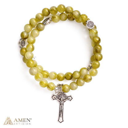 Convertible Miraculous Medal Beaded Bracelet & Necklace