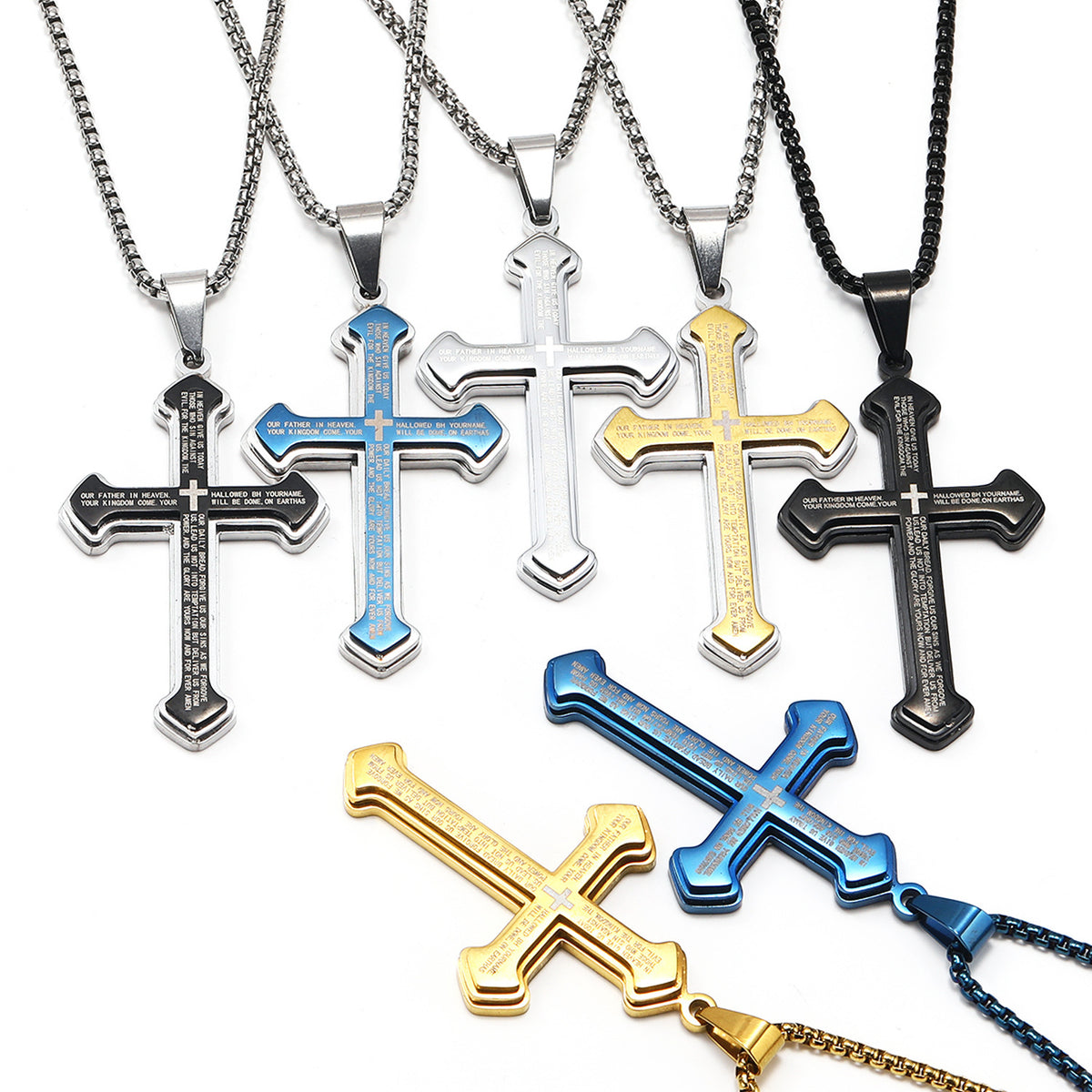 Lord’s Prayer Cross Pendant