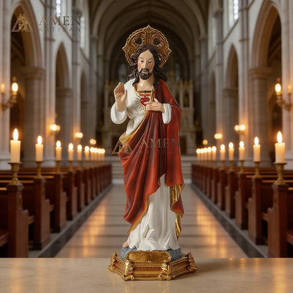Sacred Heart of Jesus Statue Amen Artisan