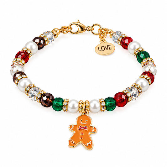 Festive Christmas Beaded Bracelet