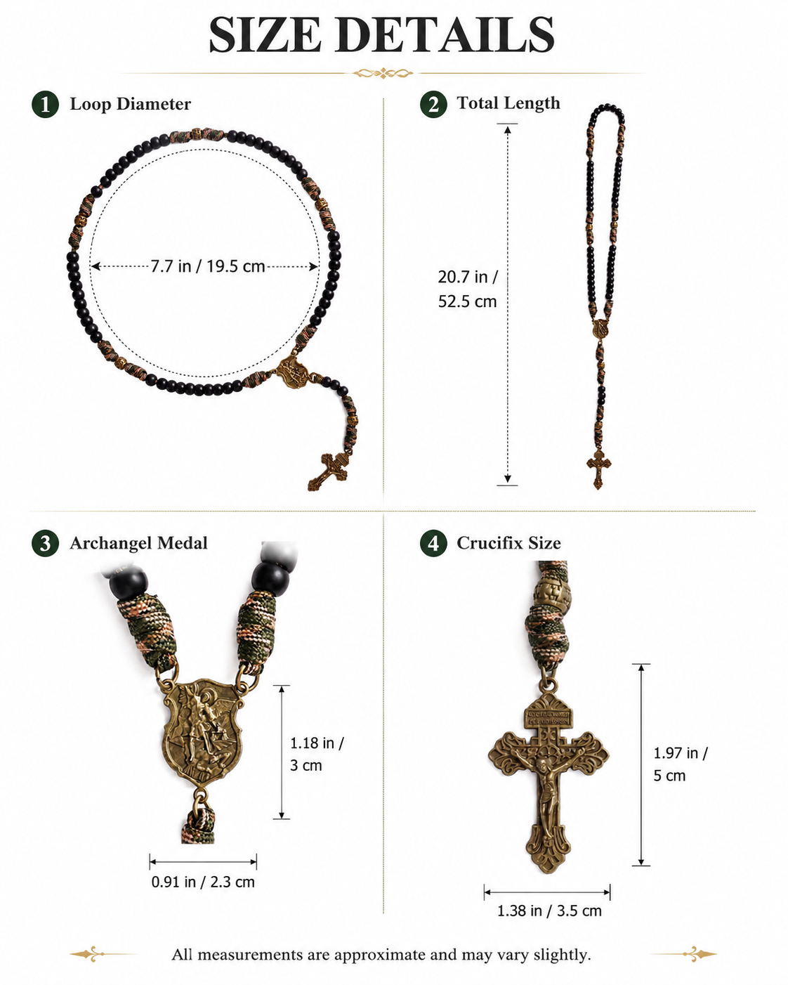 【Deal Today】Tactical Paracord Rosary – St. Michael Protection & Rugged Faith