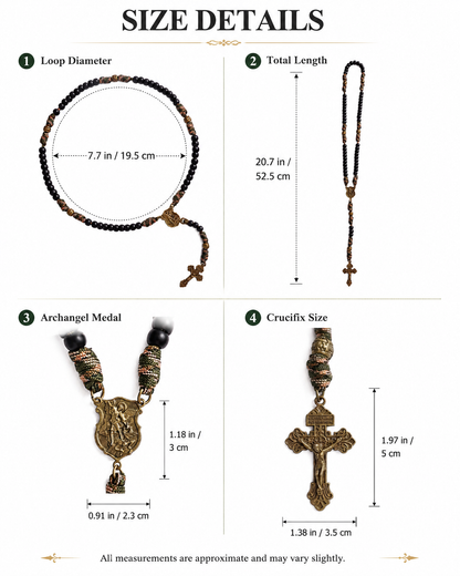 【Deal Today】Tactical Paracord Rosary – St. Michael Protection & Rugged Faith