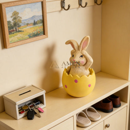 Easter Bunny Egg Statue Amen Artisan