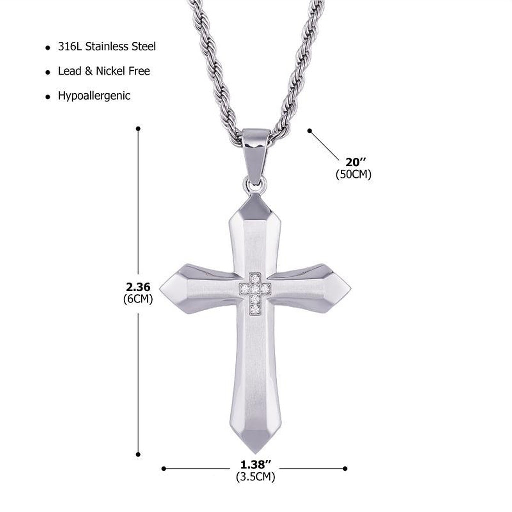 316 Stainless Steel Cross Necklace | Amen Artisian