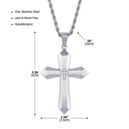 316 Stainless Steel Cross Necklace | Amen Artisian