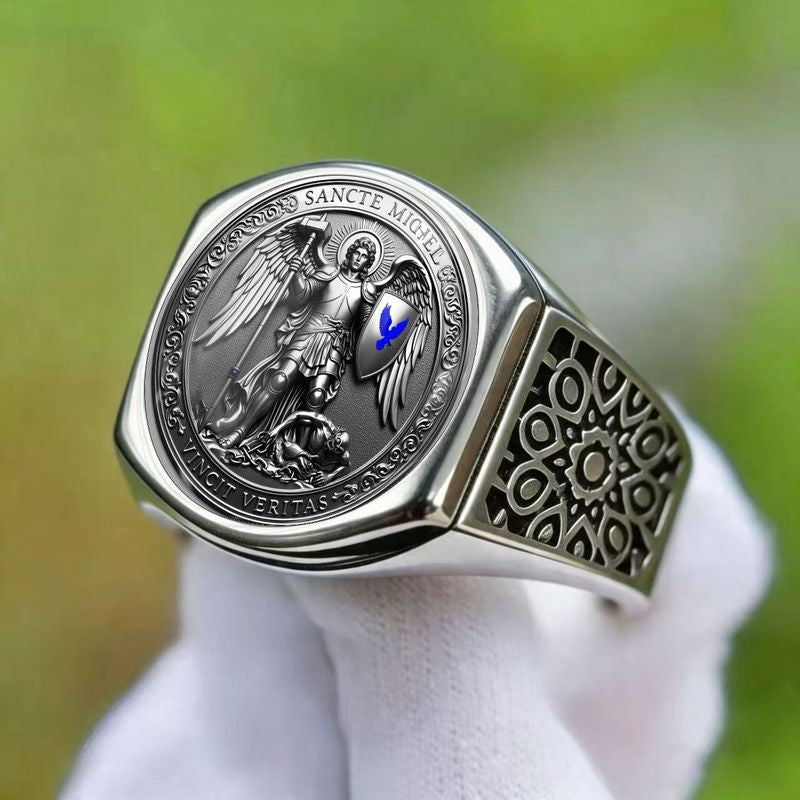 St. Michael the Archangel Signet Ring | Amen Artisan