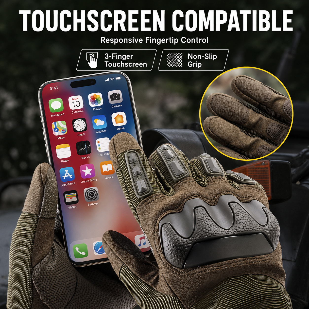 Built for Grip and Movement — Full-Finger Tactical Gloves | Amen Artisan