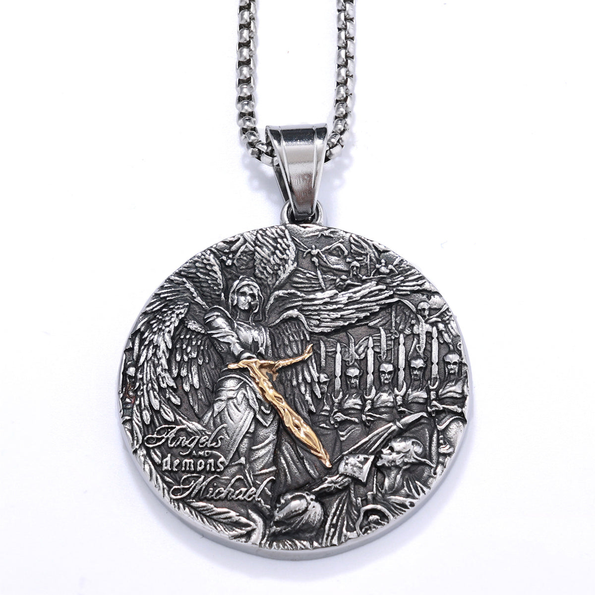Carry a Powerful Reminder of Faith & Protection — St. Michael Sword Necklace