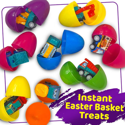 Prefilled Easter Eggs Colorful Easter Construction Truck Egg Set Amen Artisan