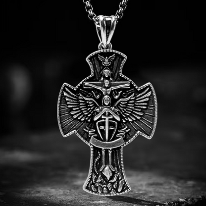 St. Michael the Archangel Cross Necklace | Amen Artisan