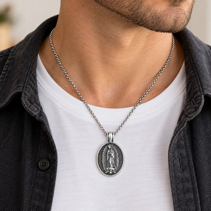 Our Lady of Guadalupe Medal Necklace