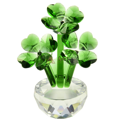Crystal Four-leaf Clover Figurine Amen Artisan