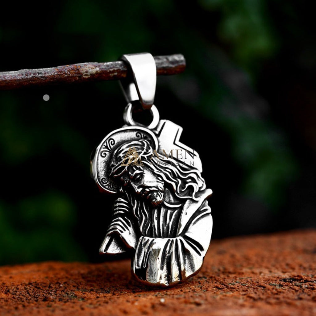 Christ of The Passion Icon Pendant Necklace Amen Artisan