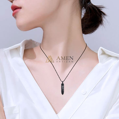 Cross Prayer Urn Pendant Necklace Amen Artisan