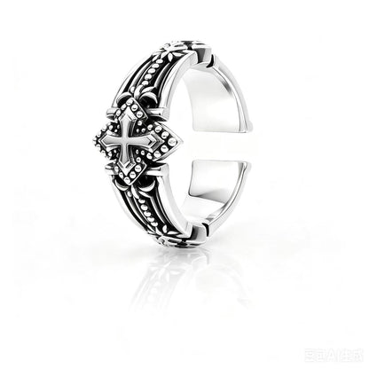 Adjustable Vintage Cross Ring