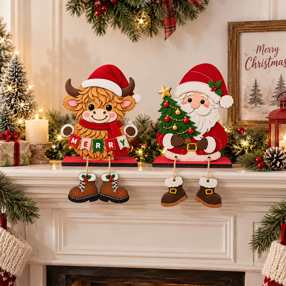 The Merry Christmas Crew — Wooden Shelf Sitters | Amen Artisian