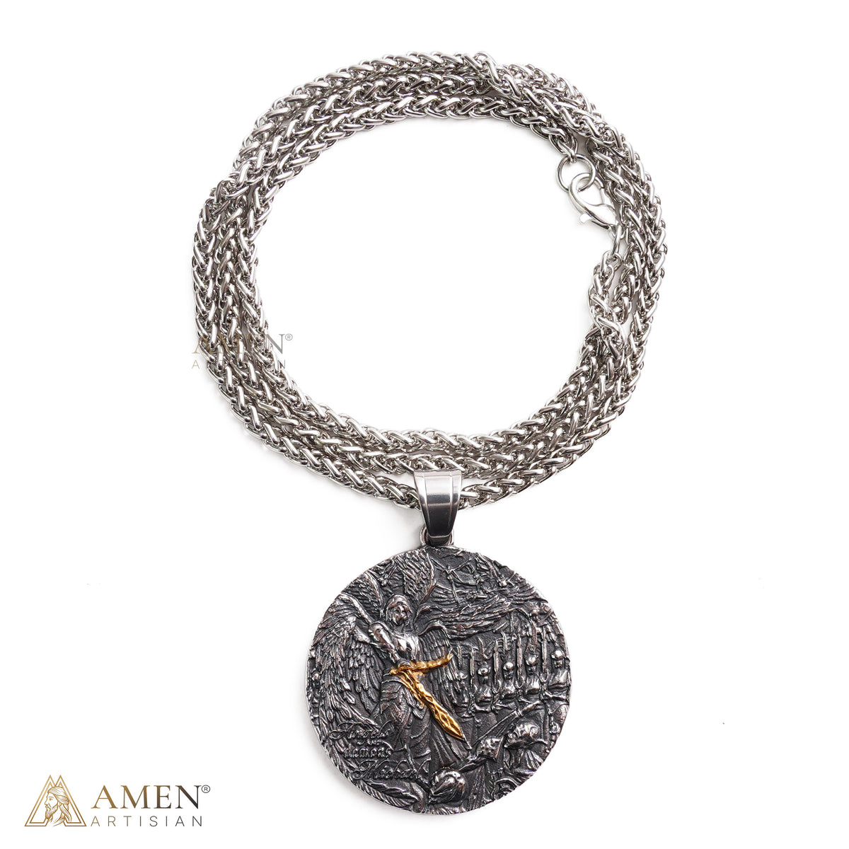 Carry a Powerful Reminder of Faith & Protection — St. Michael Sword Necklace