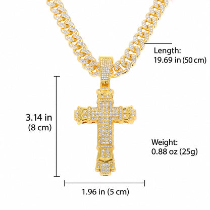 Statement Cross Pendant Necklace