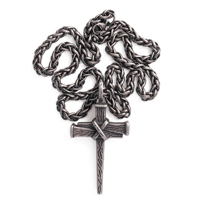 【Deal Today】Heavy Dragon Bone Chain Cross Necklace - Resilience, Faith & Sacred Protection |  Amen Artisan