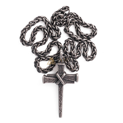 【Deal Today】Heavy Dragon Bone Chain Cross Necklace - Resilience, Faith & Sacred Protection |  Amen Artisan