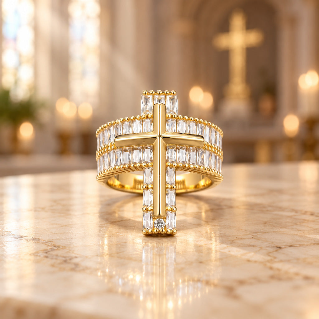 【LIMITED-TIME 50% OFF】Radiant Crucifix Ring — Let Your Faith Shine