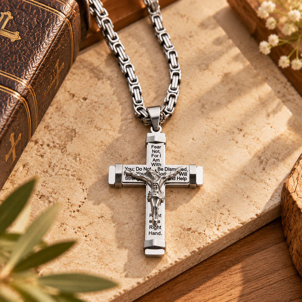 Fear Not Christian Crucifix Necklace | Amen Artisian