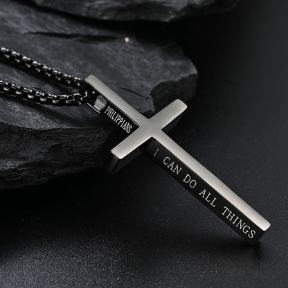 【DEAL TODAY】Philippians 4:13 Cross Necklace