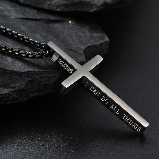 【DEAL TODAY】Philippians 4:13 Cross Necklace