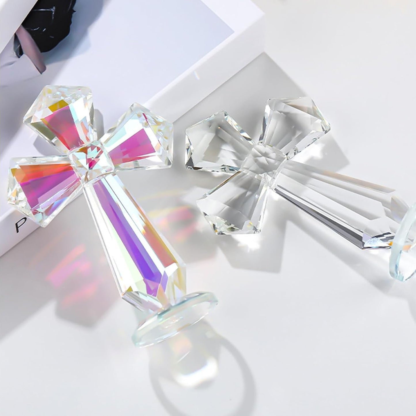 Crystal Cross Figurine Amen Artisan