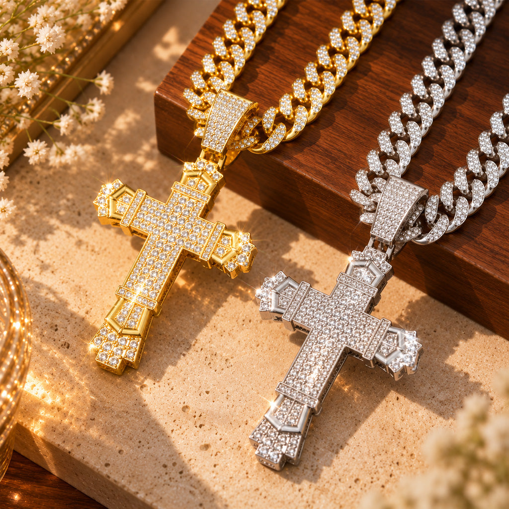 Statement Cross Pendant Necklace