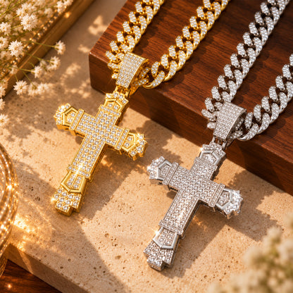 Statement Cross Pendant Necklace