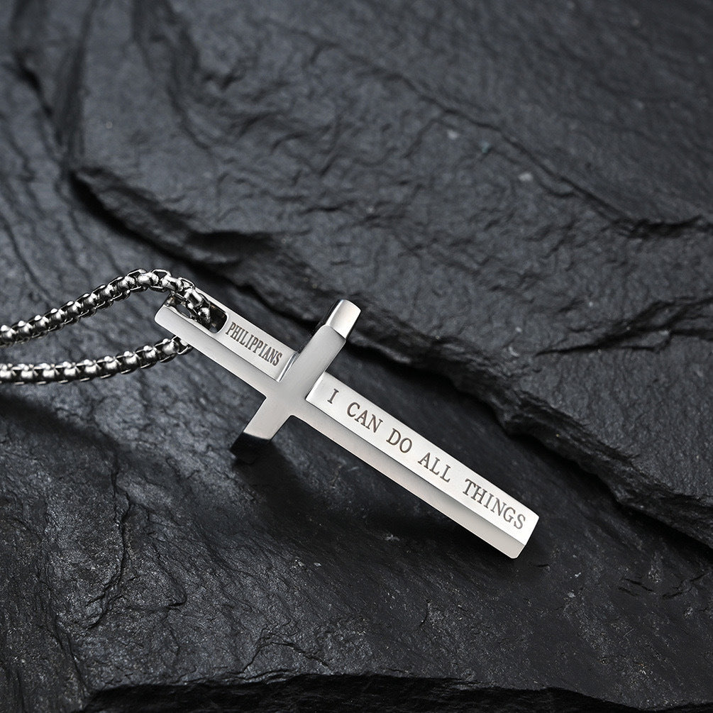 【DEAL TODAY】Philippians 4:13 Cross Necklace