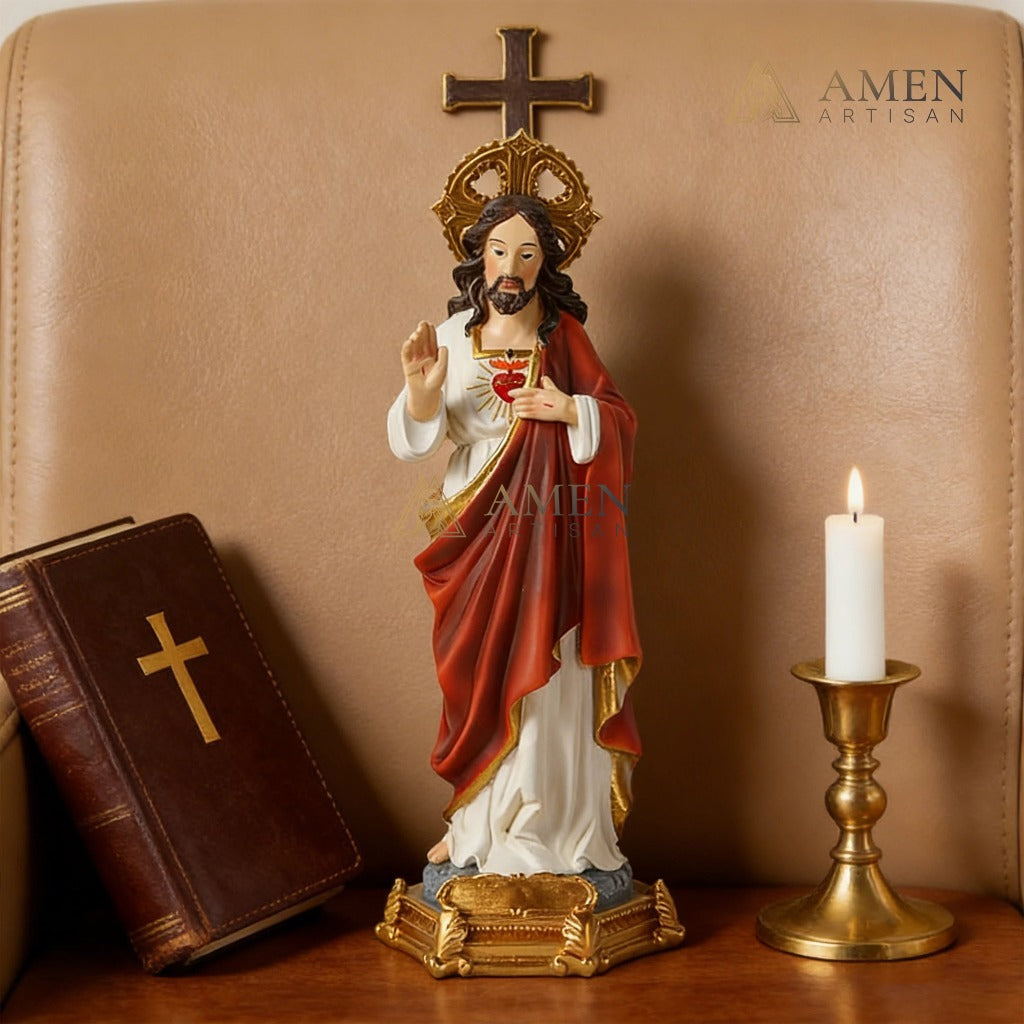 Sacred Heart of Jesus Statue Amen Artisan