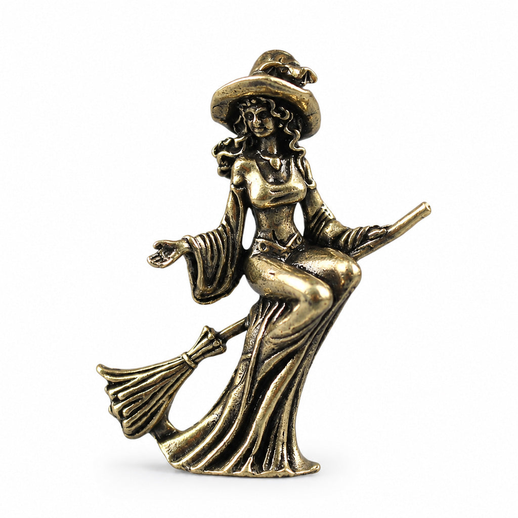 Handcrafted Solid Brass Guardian Angel Figurine - Protection, Peace & Blessing |  Amen Artisan