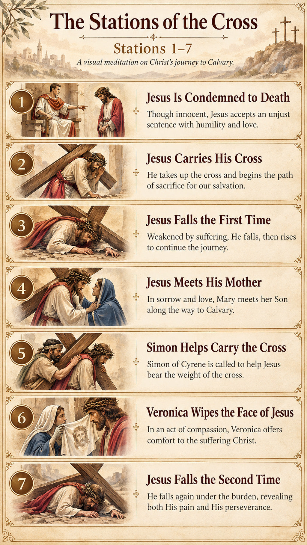 14 Stations of the Cross Standing Crucifix