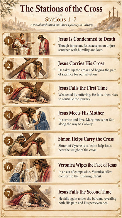 14 Stations of the Cross Standing Crucifix