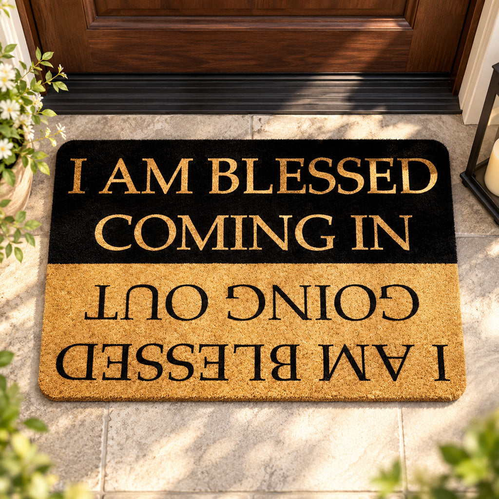 Blessed Coming In & Going Out – Two-Way Christian Doormat