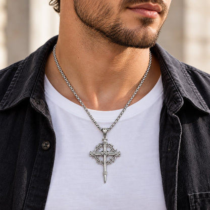 Crown of Thorns Nail Cross Necklace