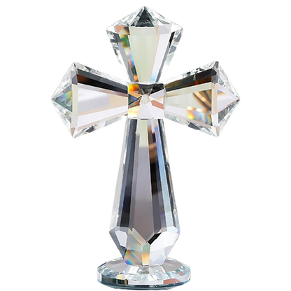 Crystal Cross Figurine Amen Artisan