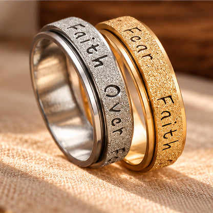Faith Over Fear Spinner Ring – Turn to Faith, Not Fear