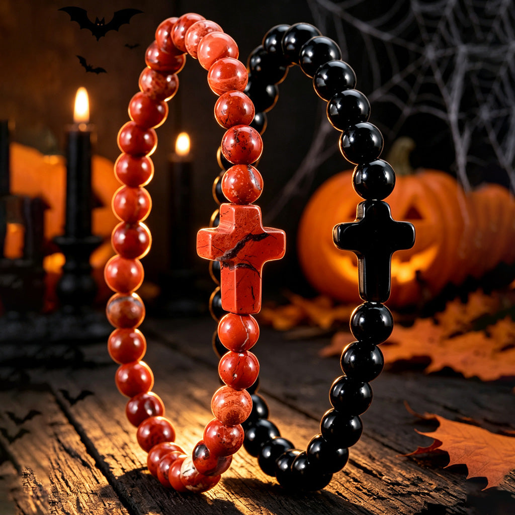 Halloween Gothic Cross Bracelet
