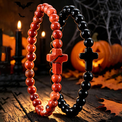 Halloween Gothic Cross Bracelet
