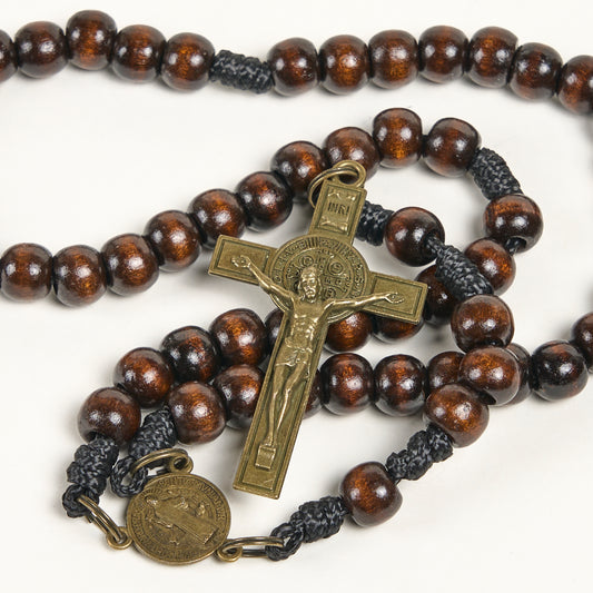 Ebony St. Benedict Crucifix Rosary | Amen Artisan
