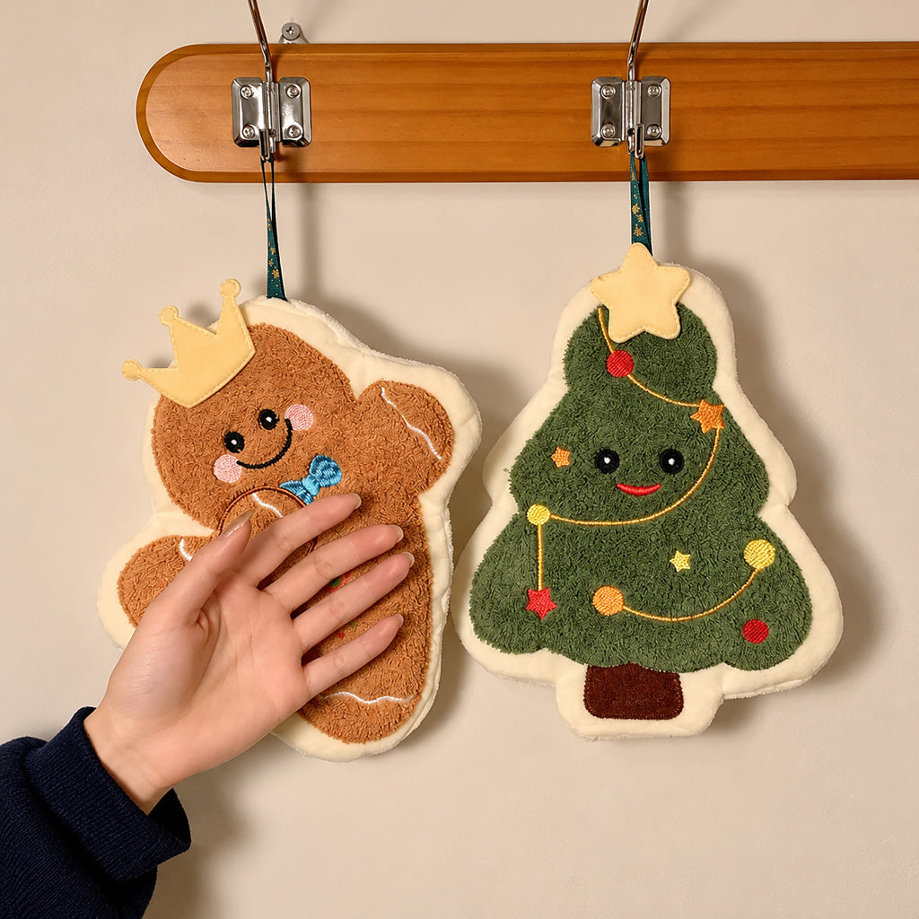 Gingerbread Christmas Hanging Hand Towel
