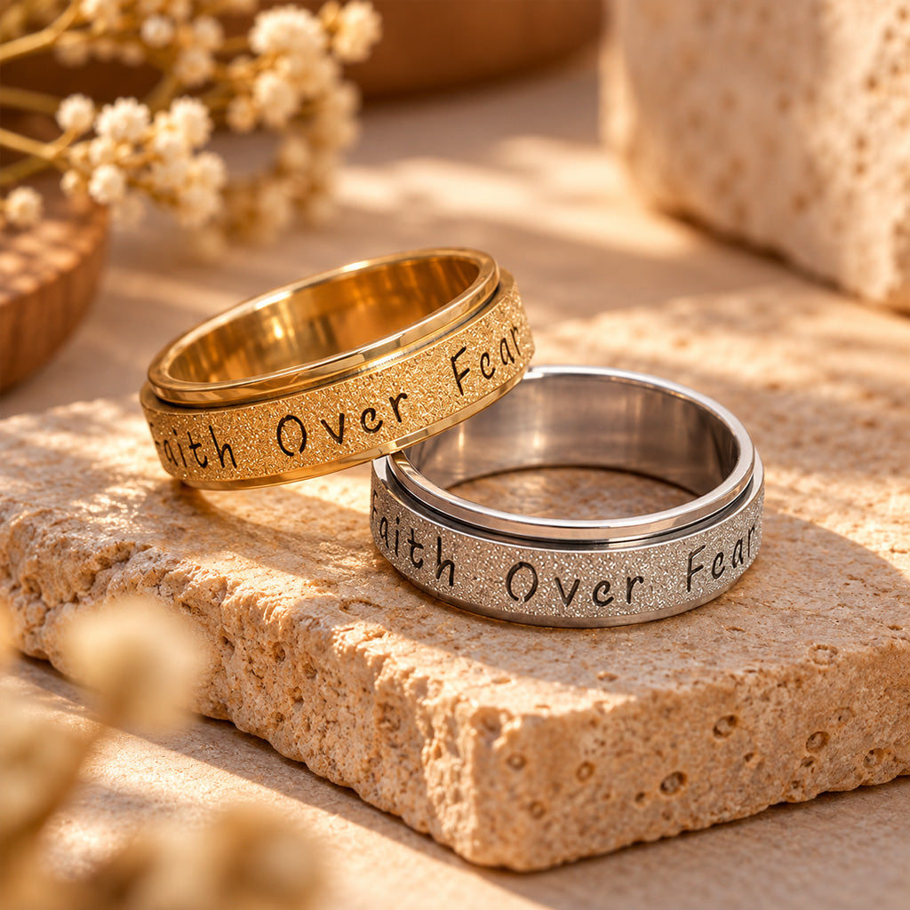 Faith Over Fear Spinner Ring – Turn to Faith, Not Fear