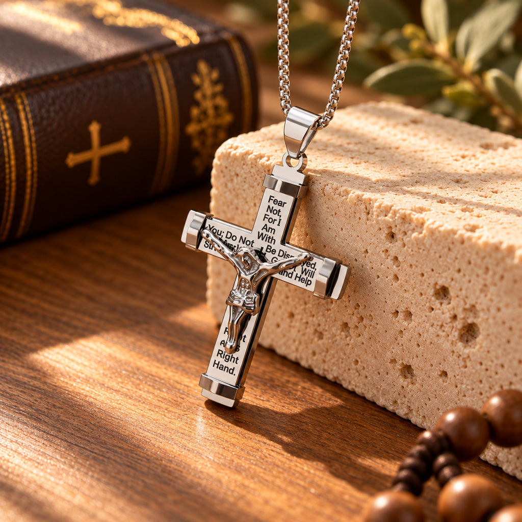 Fear Not Christian Crucifix Necklace | Amen Artisian