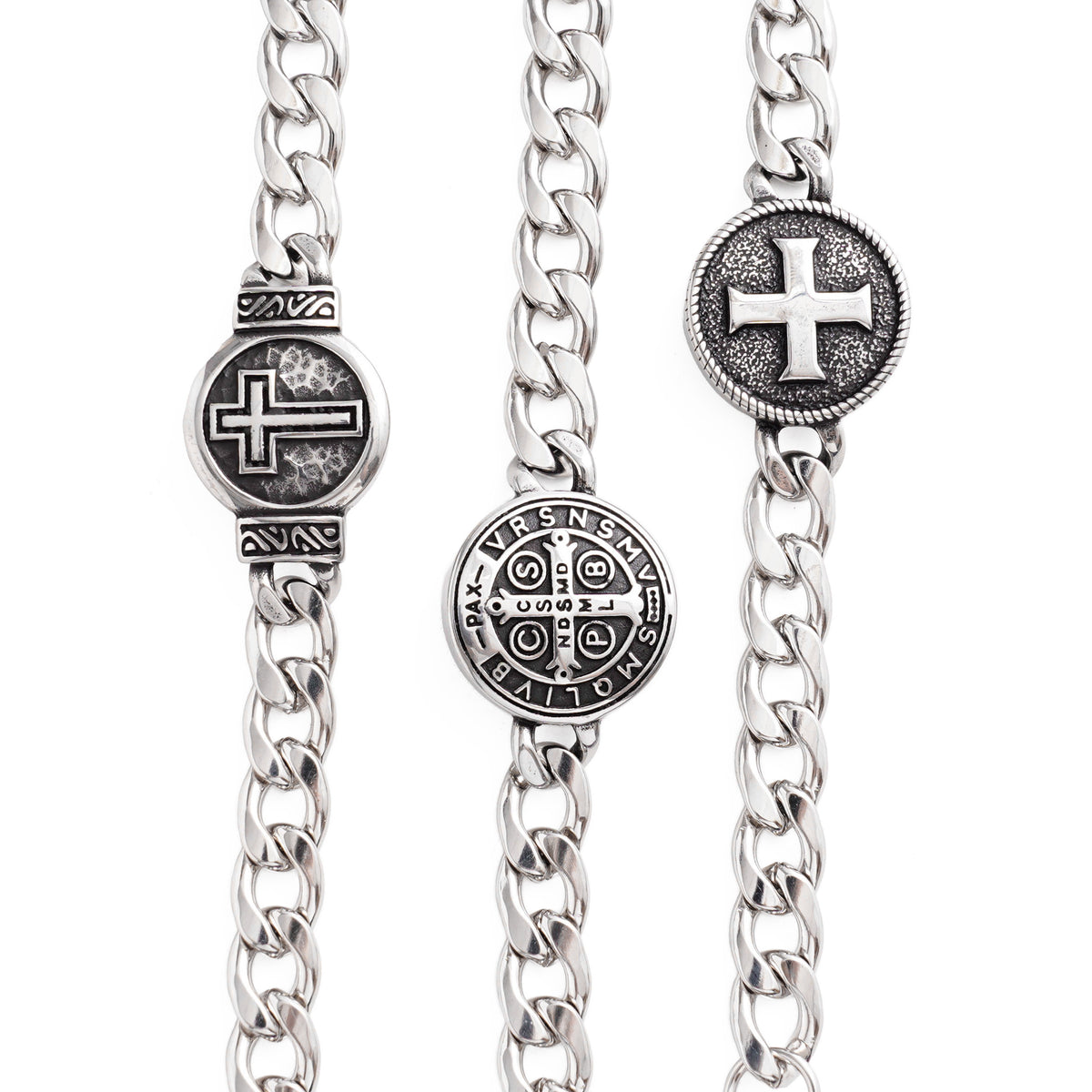 【DEAL TODAY】St. Benedict Medal Curb Chain Bracelet