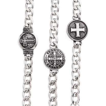 【DEAL TODAY】St. Benedict Medal Curb Chain Bracelet