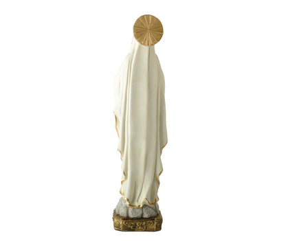 Virgin Mary Resin Statue with Rosary